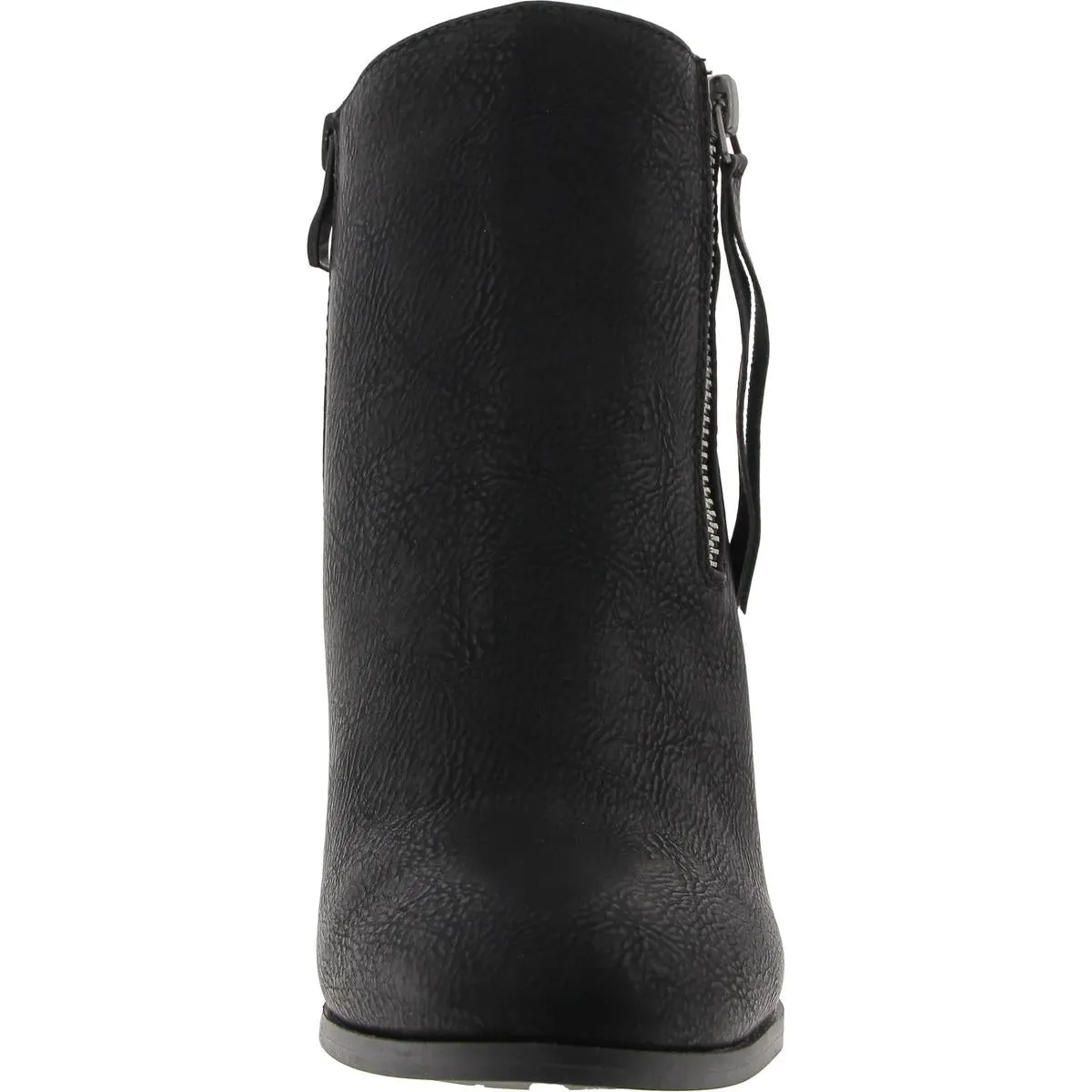 010062 Womens Double Zipper Manmade Ankle Boots