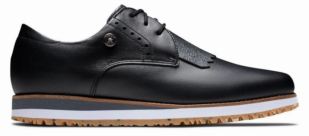 Tap To View 100x Penalty for Fakes Footjoy Women's Black FJ Sport Retro Golf Shoes Size 8  MSP$130 Downgrade option Perfect At Home