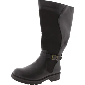 313616PC Womens Wide Calf Manmade Mid-Calf Boots