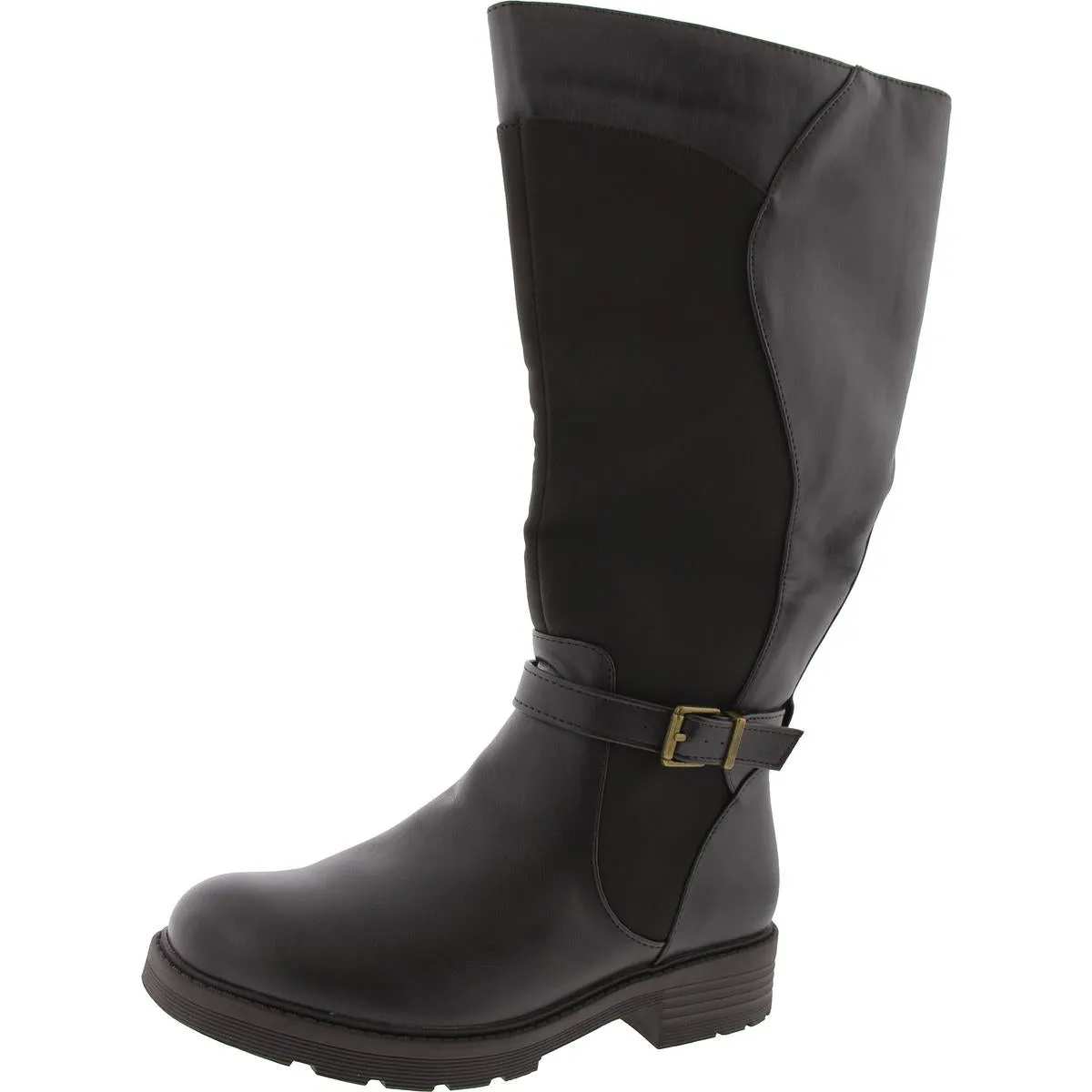313616PC Womens Wide Calf Manmade Mid-Calf Boots
