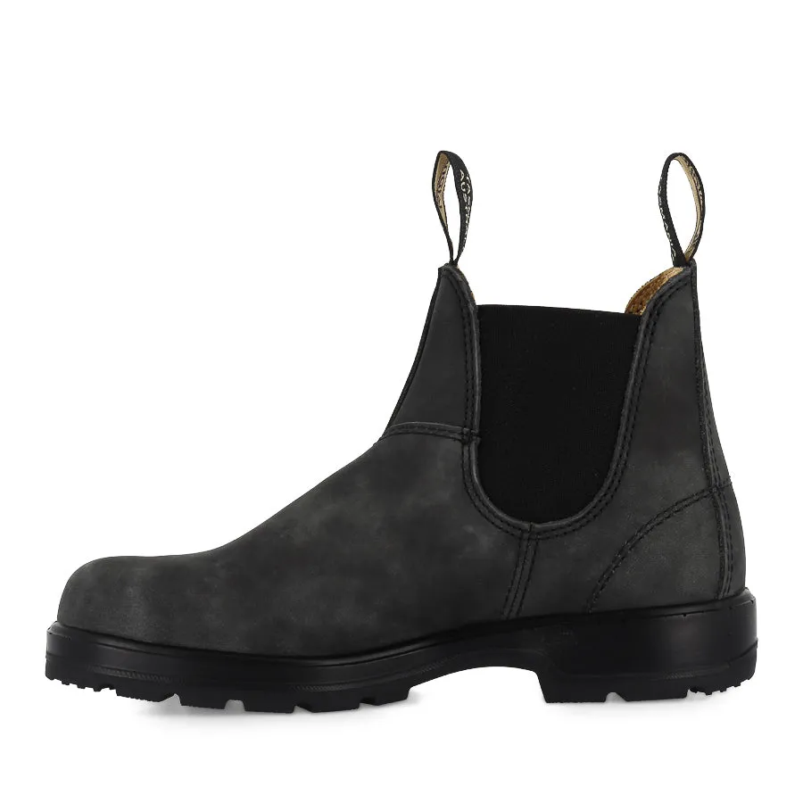 587 CLASSIC  - RUSTIC BLACK LEATHER