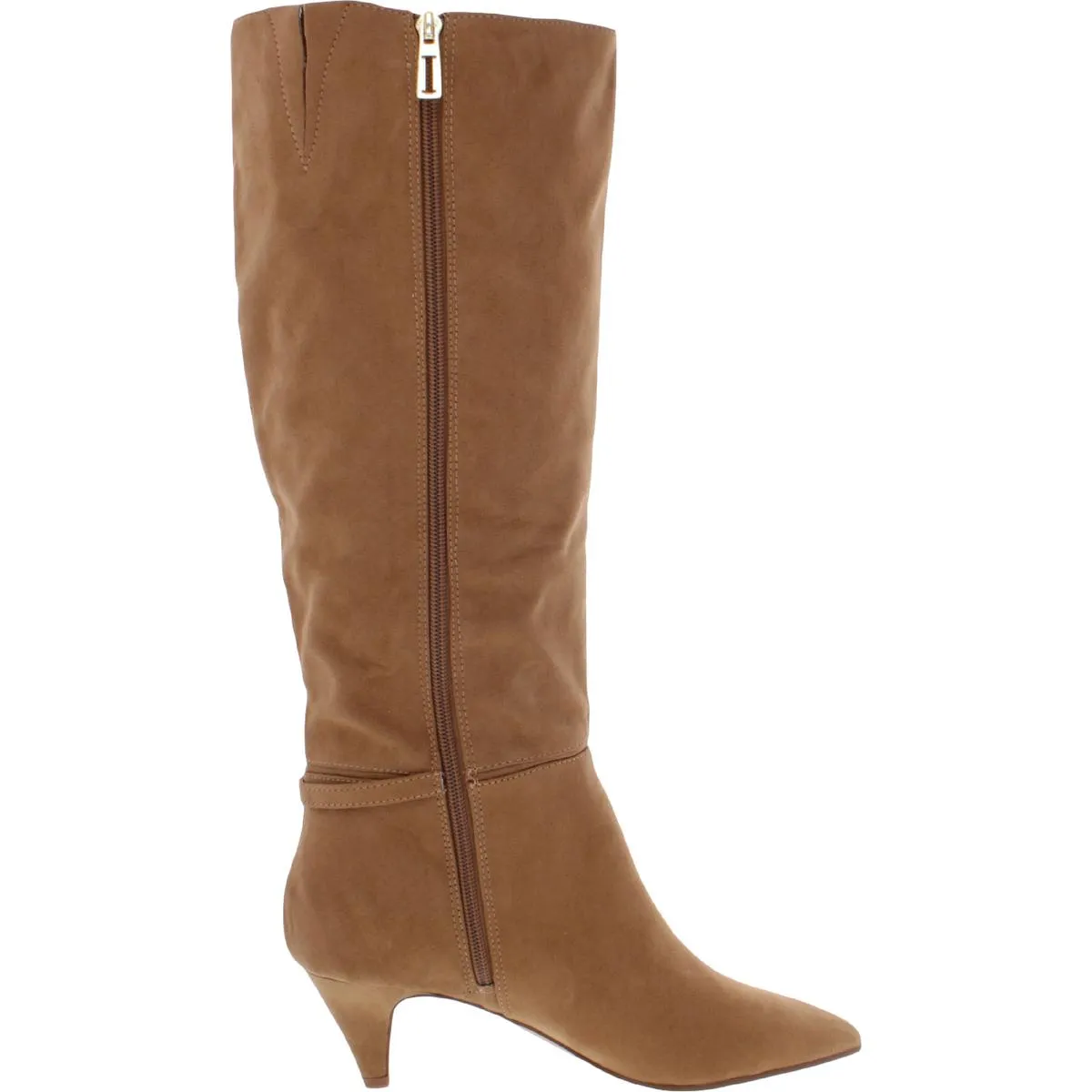 Abbot Womens Faux Suede Kitten Heel Knee-High Boots