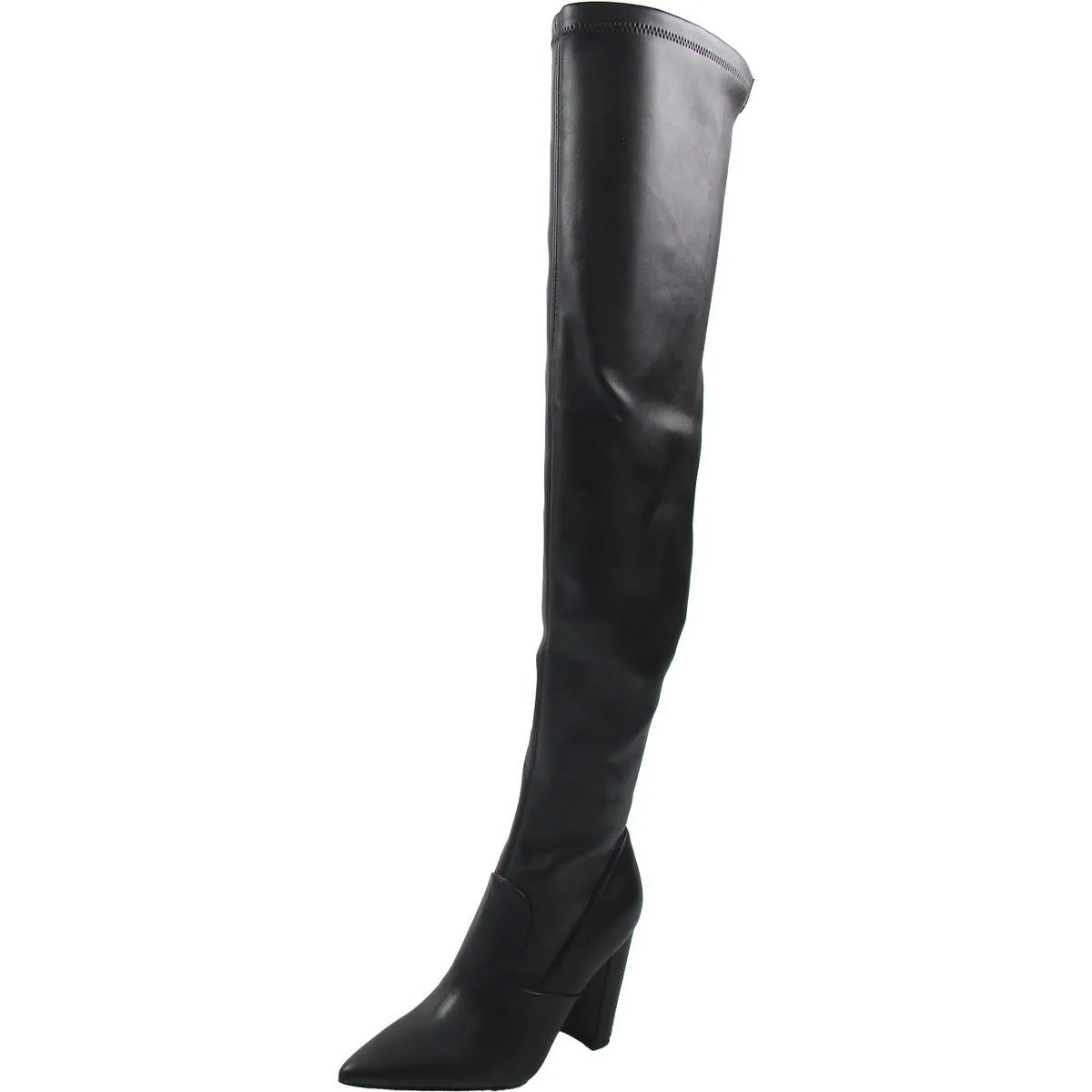 ABetter V Womens Zipper Faux Leather Over-The-Knee Boots