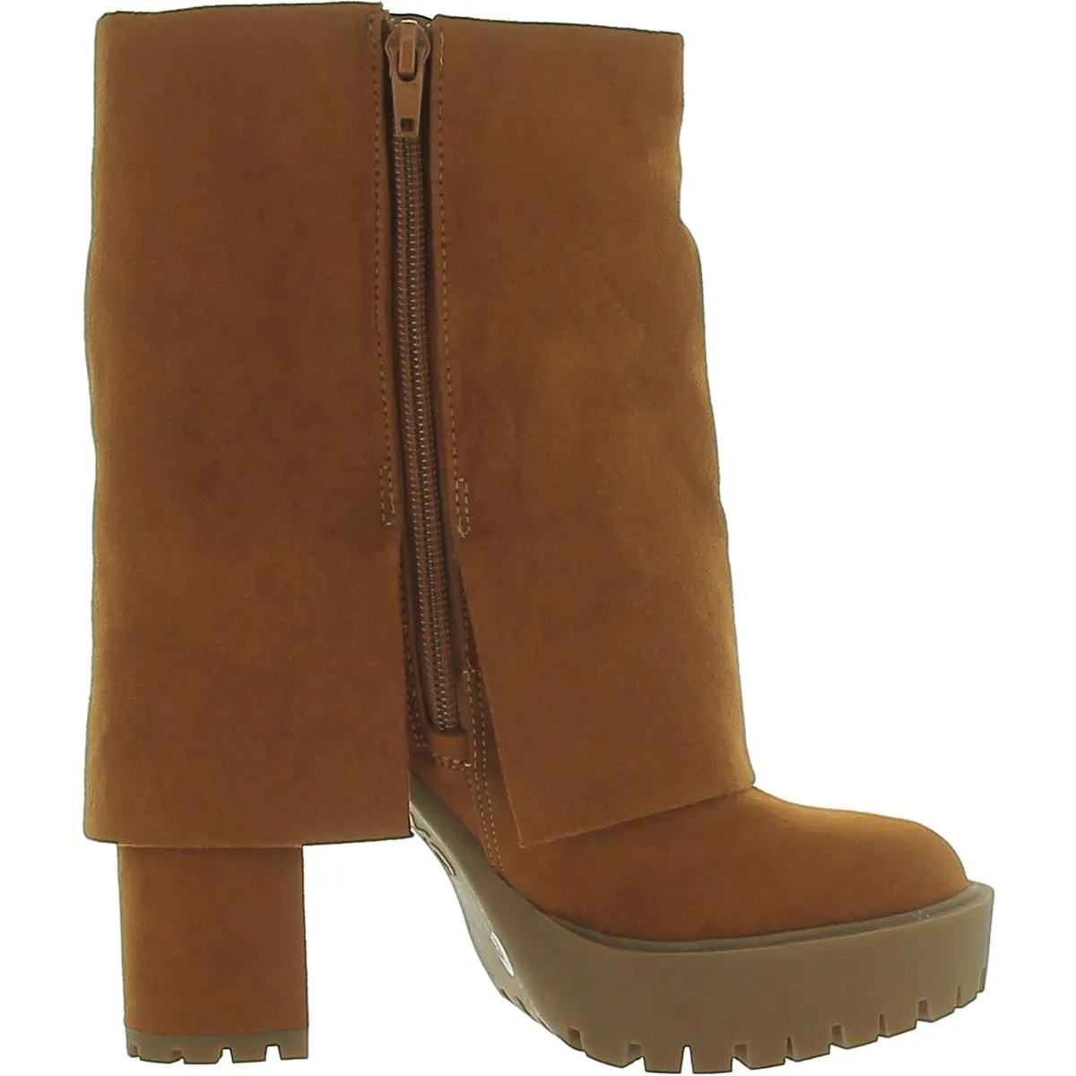 ACELINA Womens Faux Suede Round toe Chelsea Boots