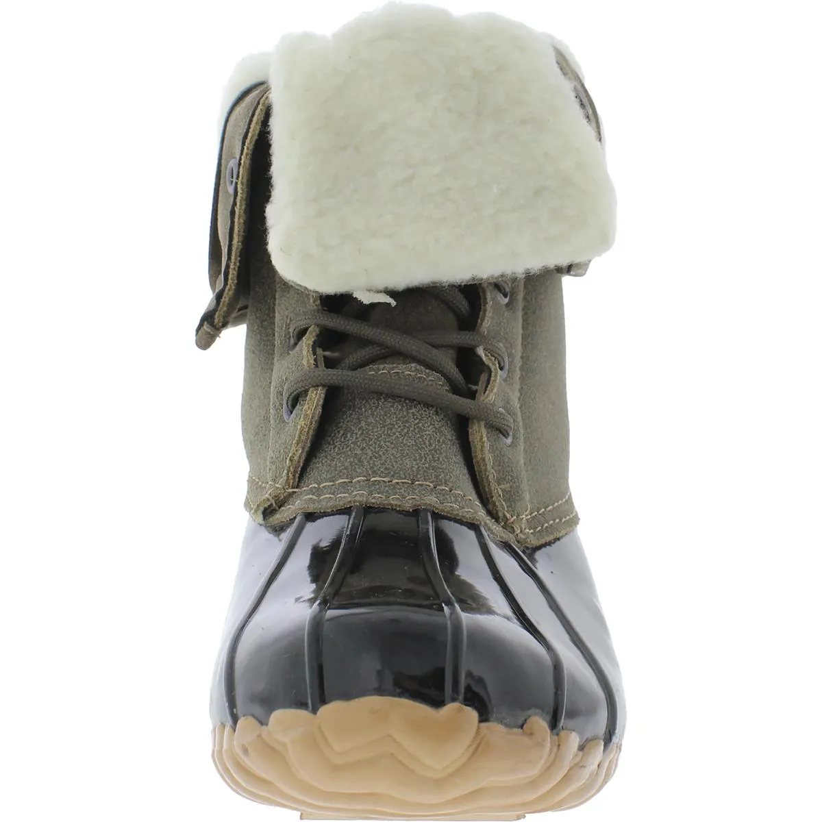 Adele Womens Leather Faux Fur Winter & Snow Boots