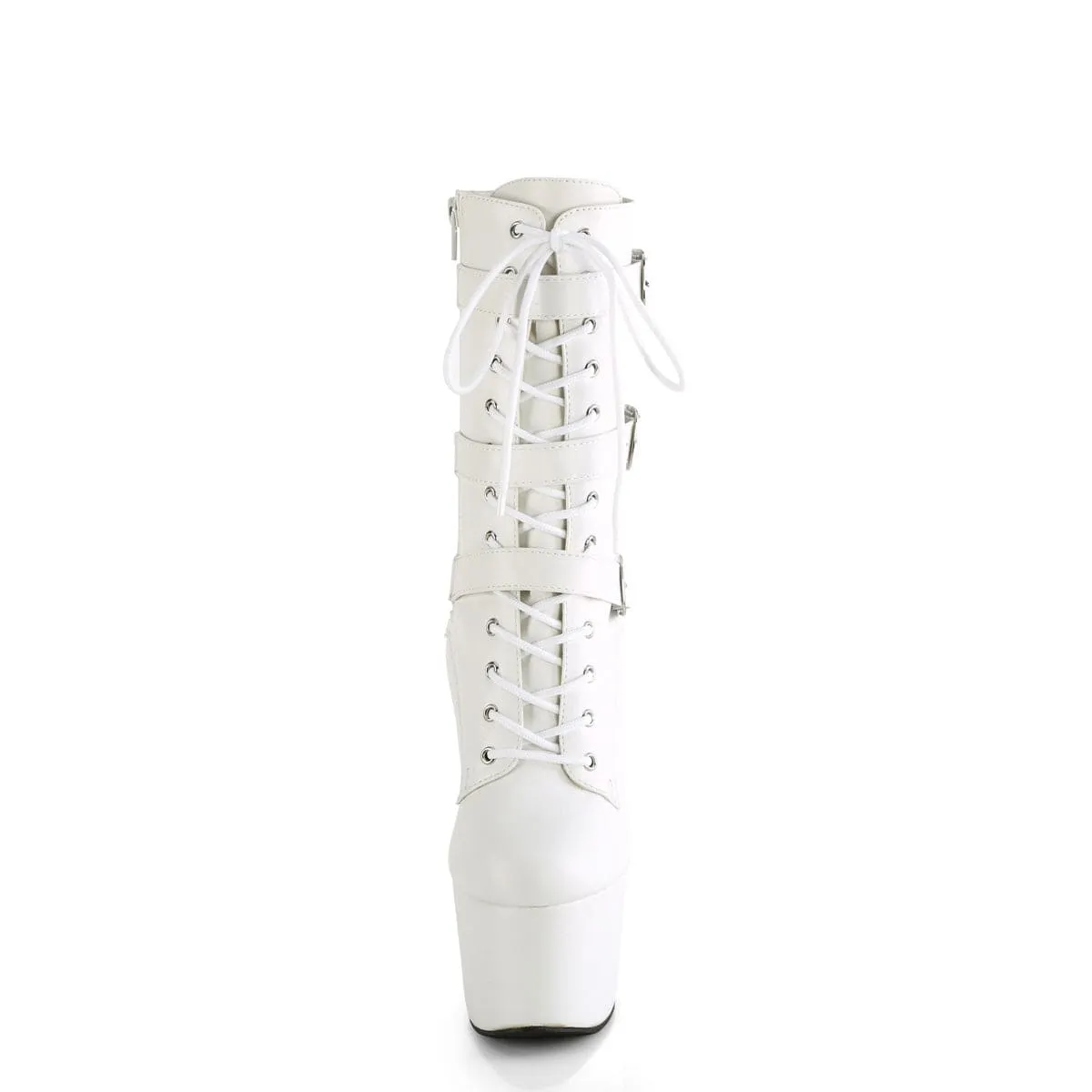 ADORE-1043 White Faux Leather/Matching