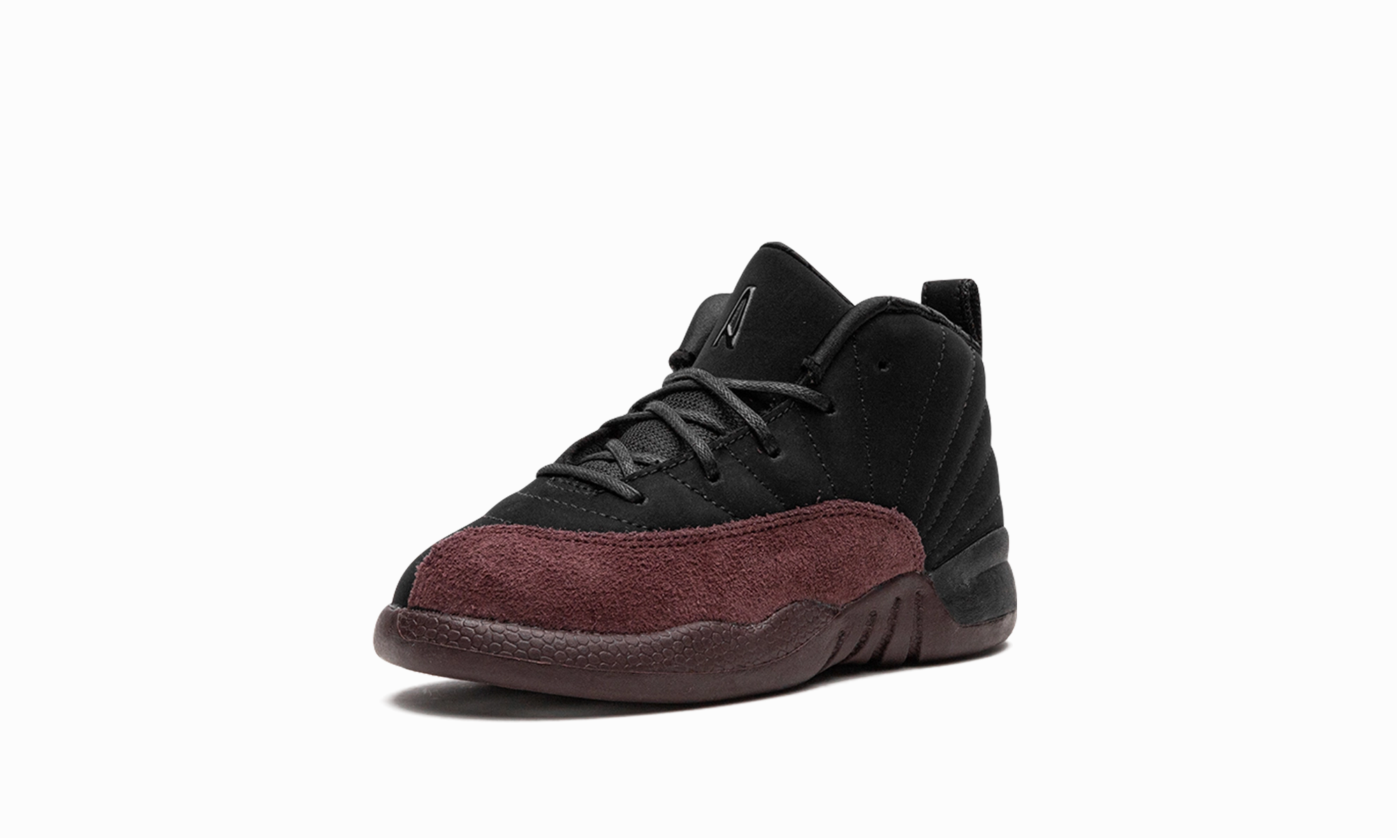 Embossed Leather, Vegan Leather, No-Fuss Design Air Jordan 12 TD "A Ma Manire - Black"
