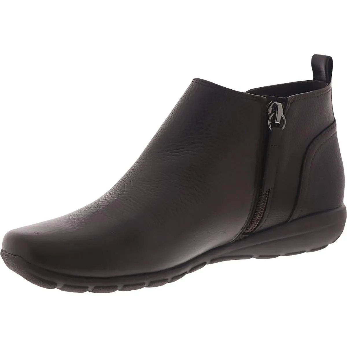 Aerial Womens Leather Low Heel Ankle Boots