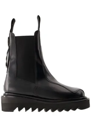 Aj1146 Boots - Leather - Black