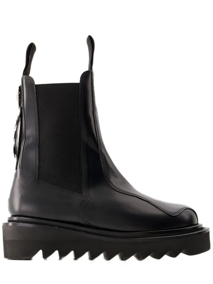 Aj1146 Boots - Leather - Black