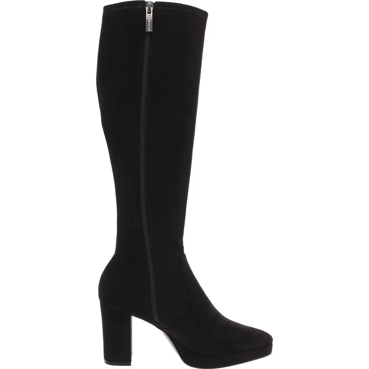 AKJOURNEY Womens Zipper Manmade Knee-High Boots