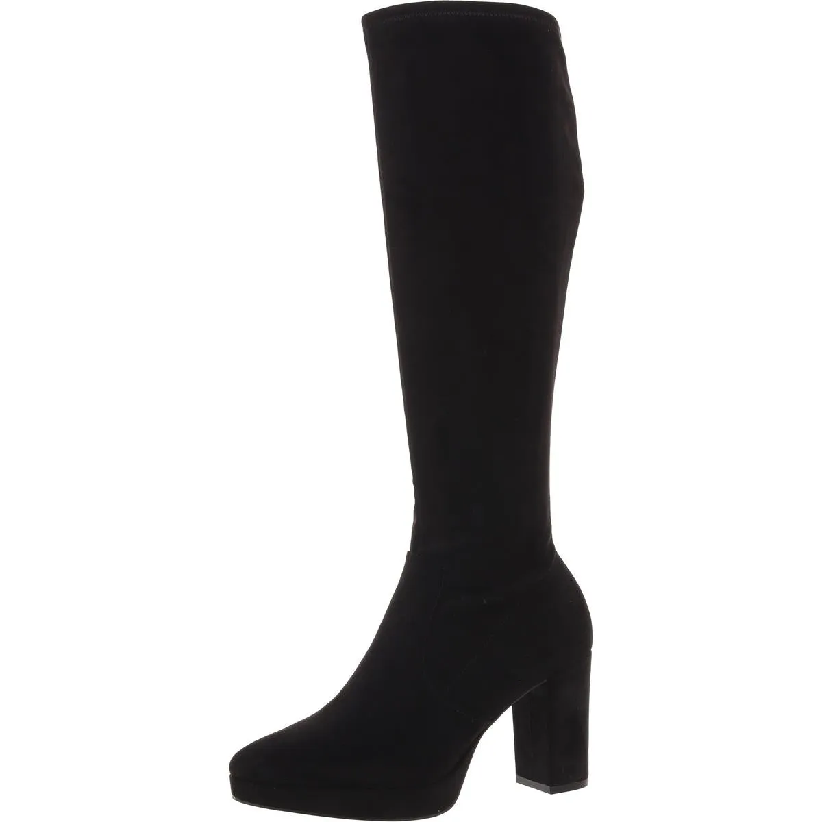 AKJOURNEY Womens Zipper Manmade Knee-High Boots