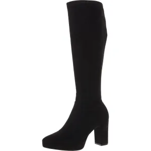 AKJOURNEY Womens Zipper Manmade Knee-High Boots