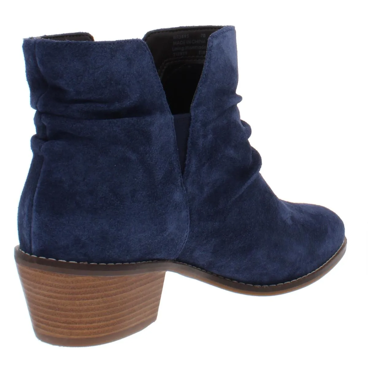 Alayna Womens Suede Block Heel Booties