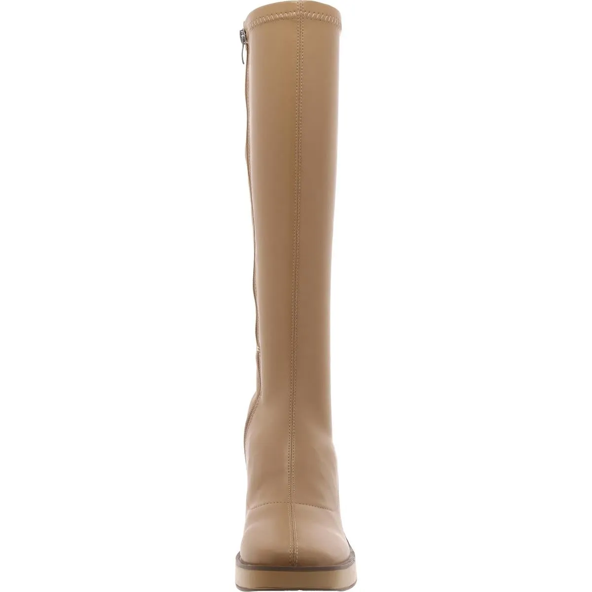 ALONDRA Womens Faux Leather Platform Mid-Calf Boots