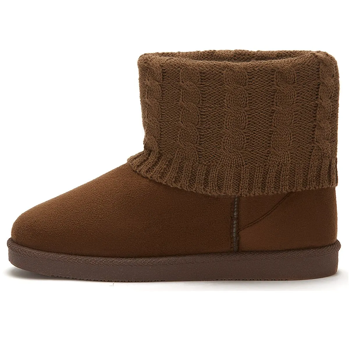 Andrea Winter Booties With Knit Shaft