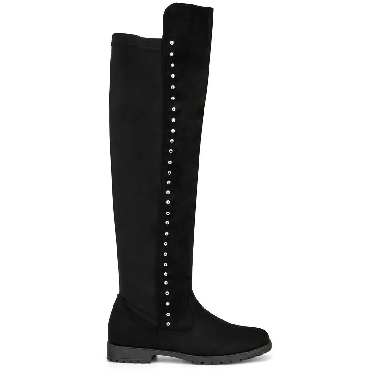 Andrea Womens Faux Suede Studded Over-The-Knee Boots