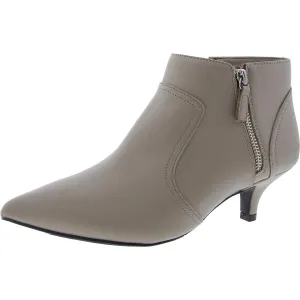 Annalee Womens Zipper Faux Leather Booties