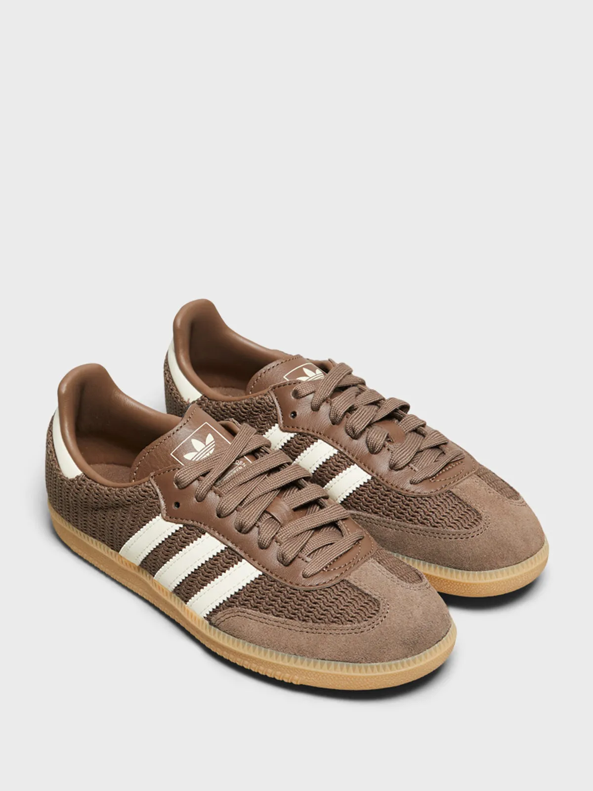 Get It Today Samba OG Sneakers in Earth Strata, Wonder White and Magic Beige