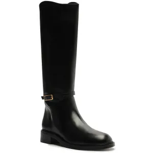 Atanado Womens Buckle Leather Knee-High Boots