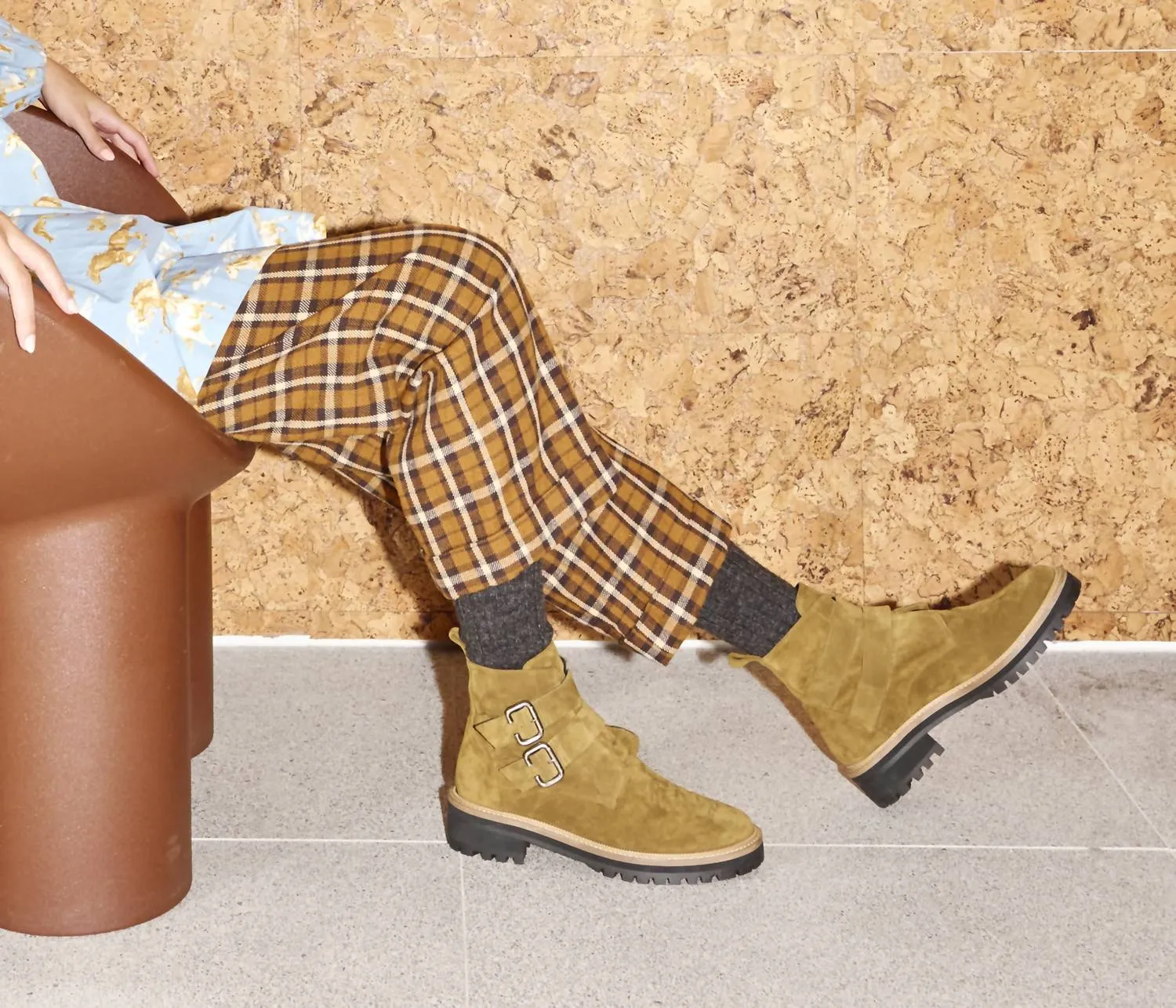 Athena Suede Boot In Acorn