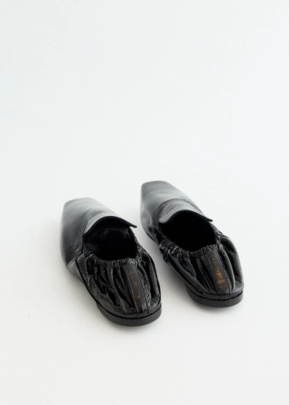 Elastic Back Leather Loafers Luxury
