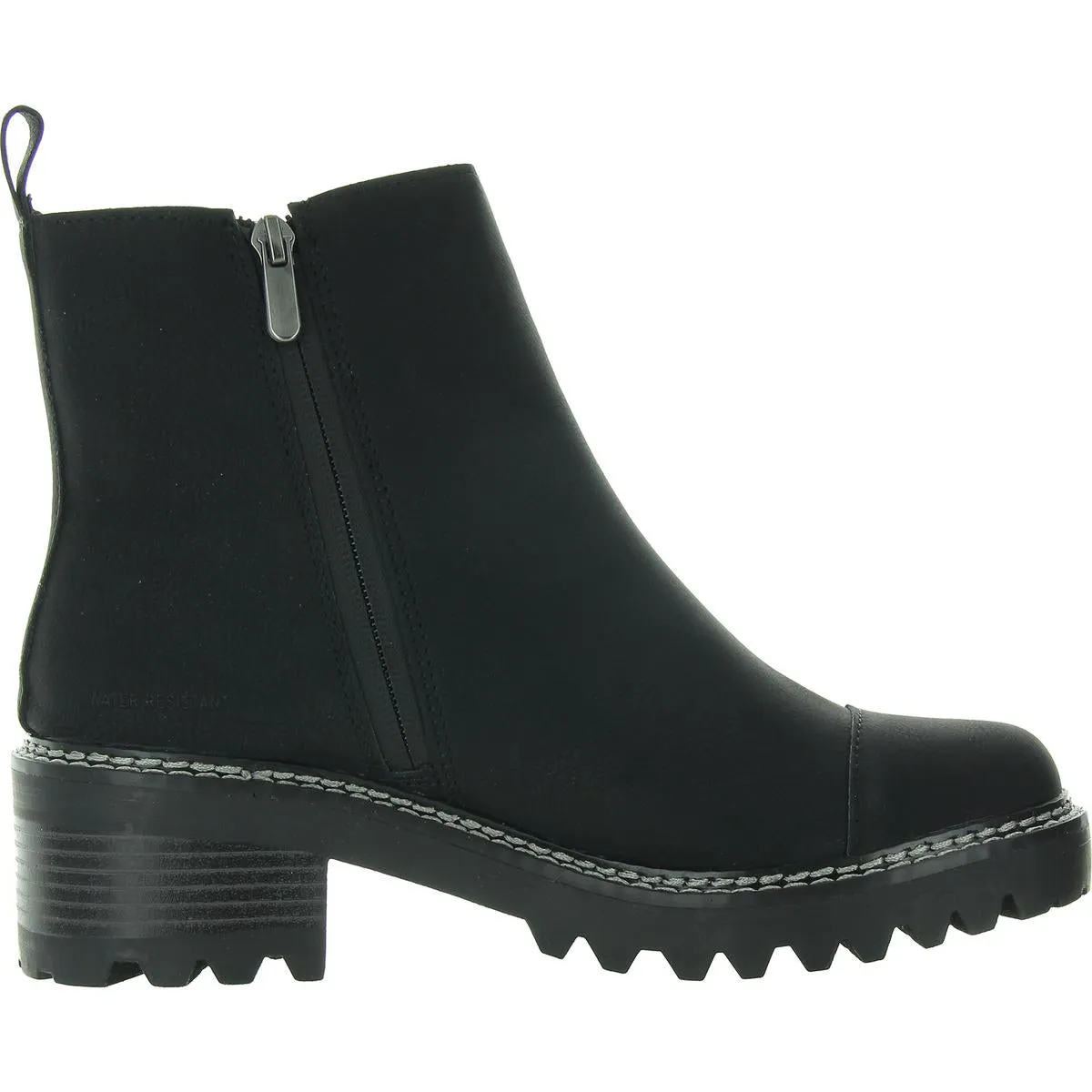 B4RE01 Womens Water Resistant Faux Fur Motorcycle Boots