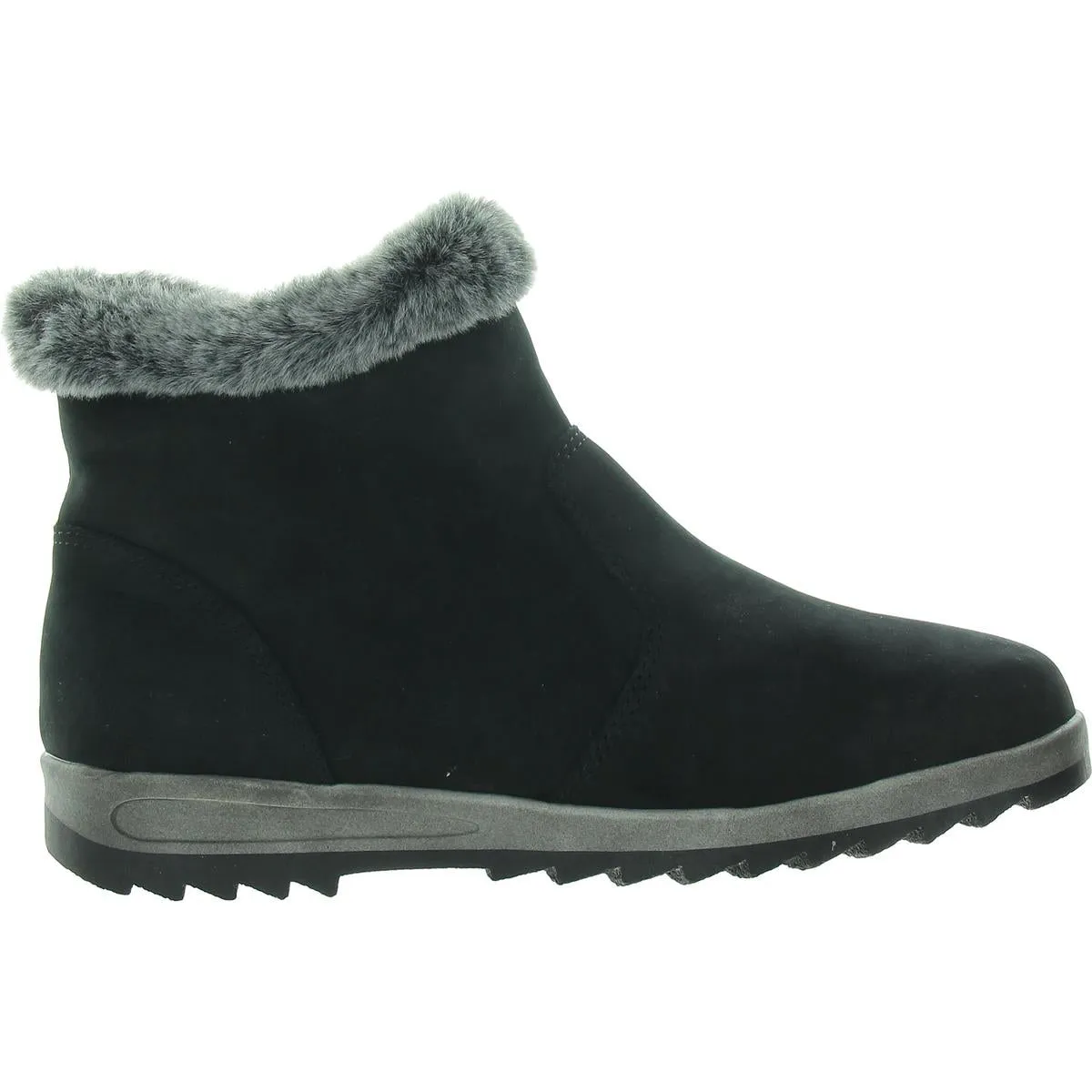Bacilia Womens Faux Fur Suede Ankle Boots
