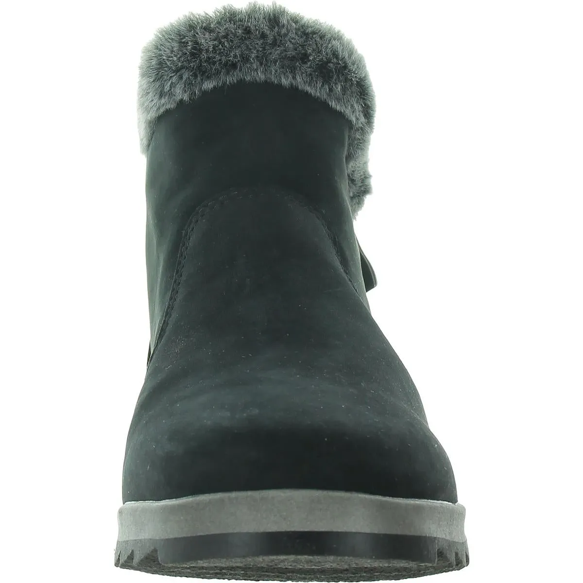 Bacilia Womens Faux Fur Suede Ankle Boots