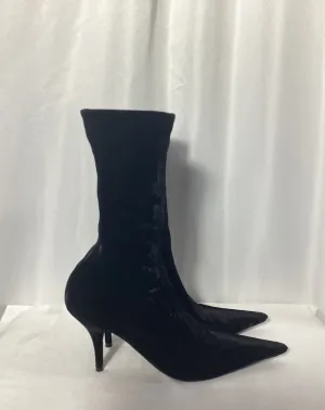 Balenciaga Sock Ankle Boots in Black Velvet