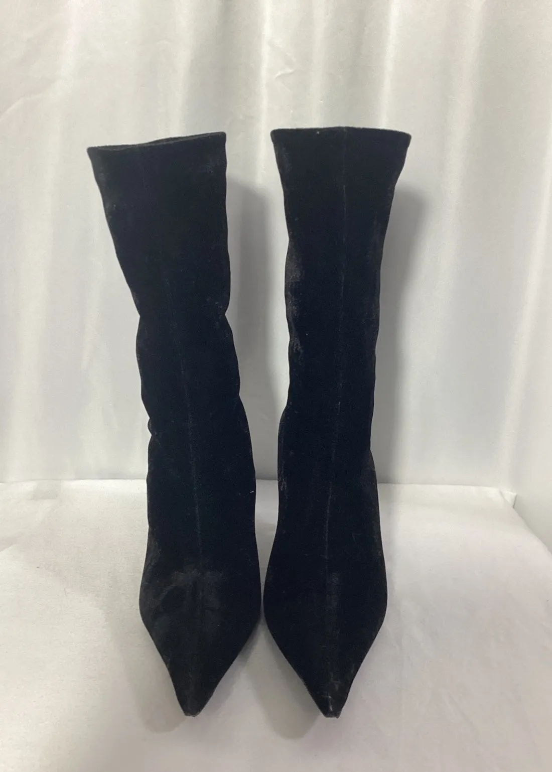 Balenciaga Sock Ankle Boots in Black Velvet