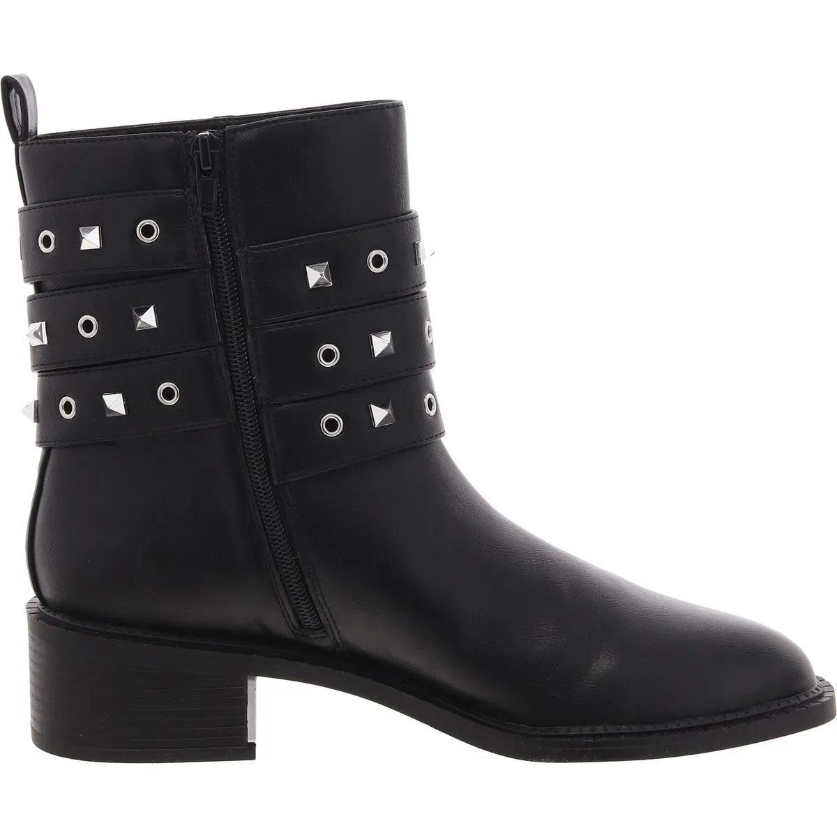 BARLA Womens Studded Manmade Motorcycle Boots