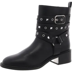 BARLA Womens Studded Manmade Motorcycle Boots