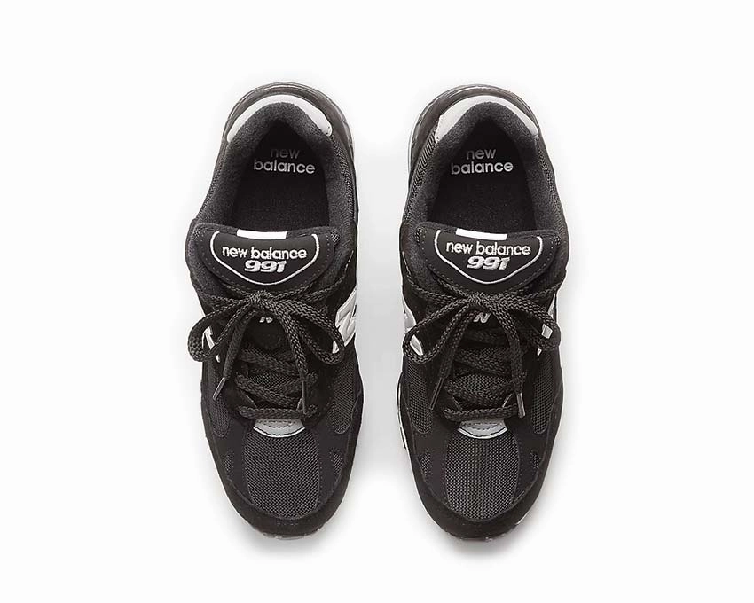 Collapsible New Balance 991 Made in UK "Black Silver"