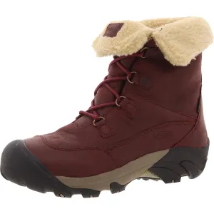 Betty Womens Lugged Sole Leather Winter & Snow Boots