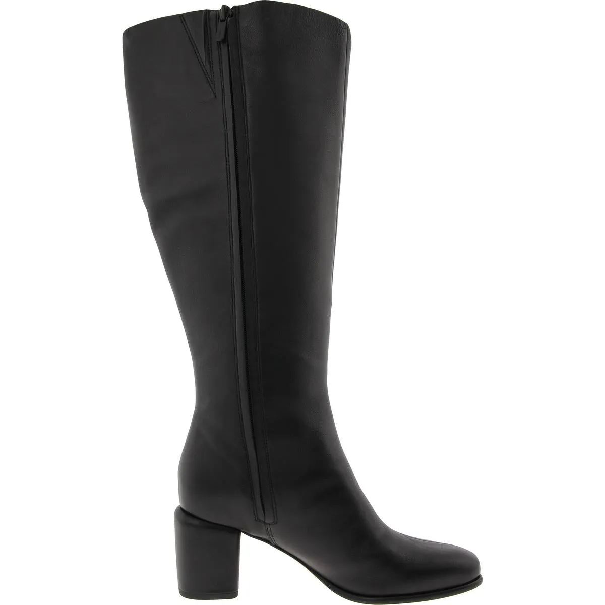 BHFO WC Womens Block Heel Faux Leather Knee-High Boots