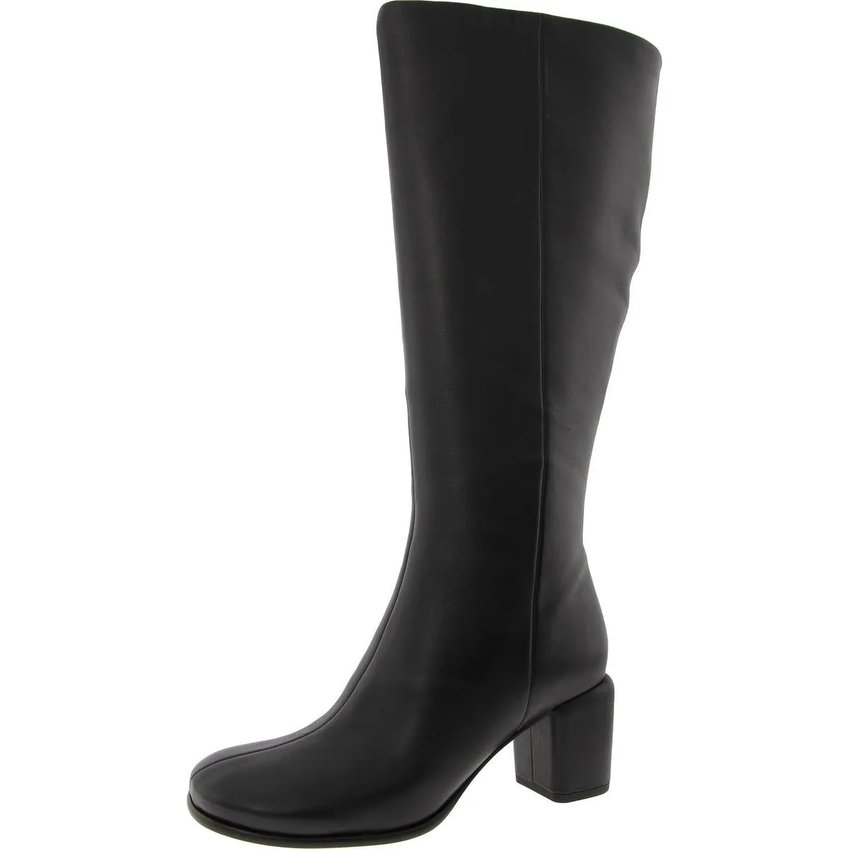 BHFO WC Womens Block Heel Faux Leather Knee-High Boots