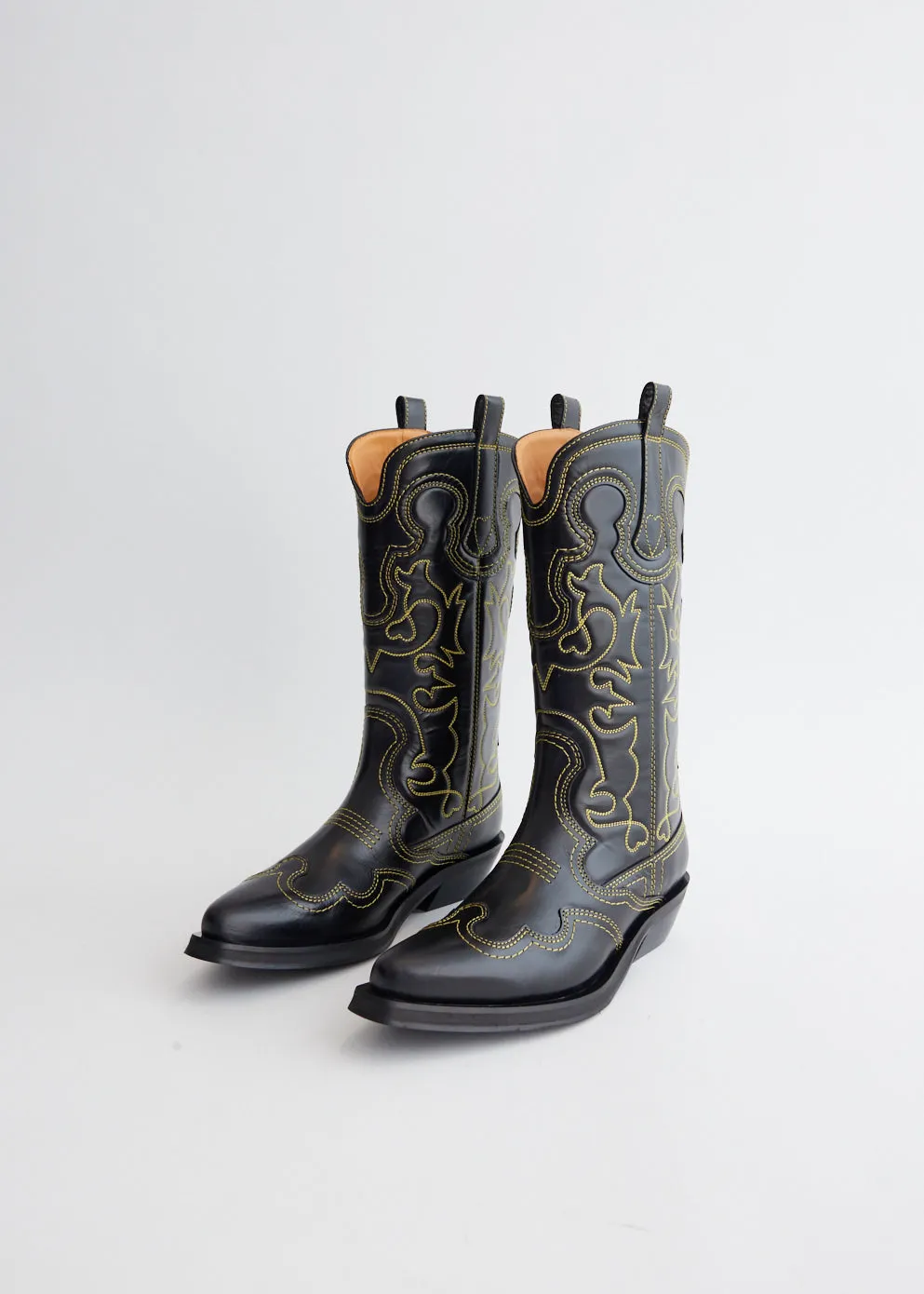 Mid Shaft Embroidered Western Boots Grab It Fast