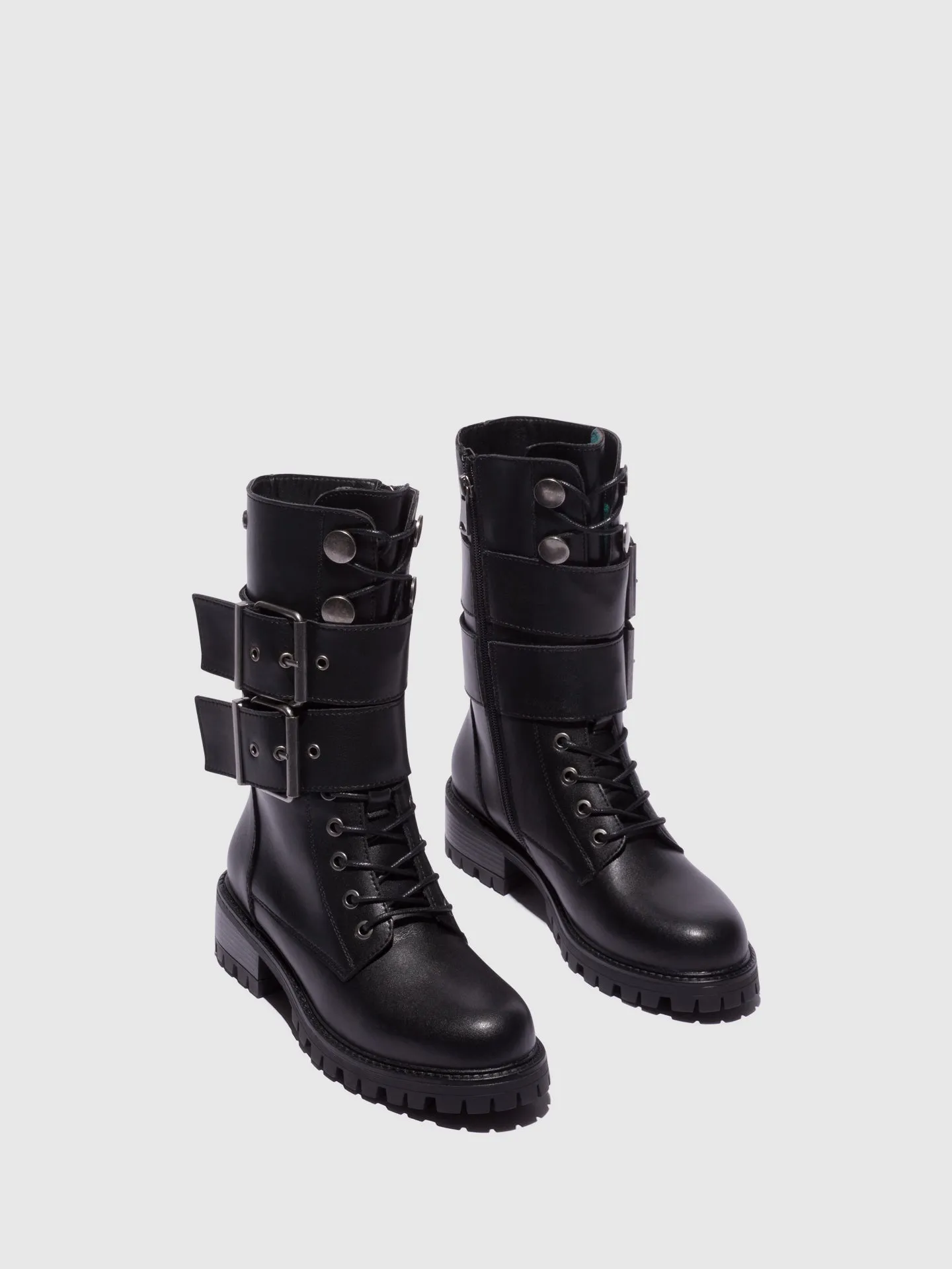 Black Buckle Boots