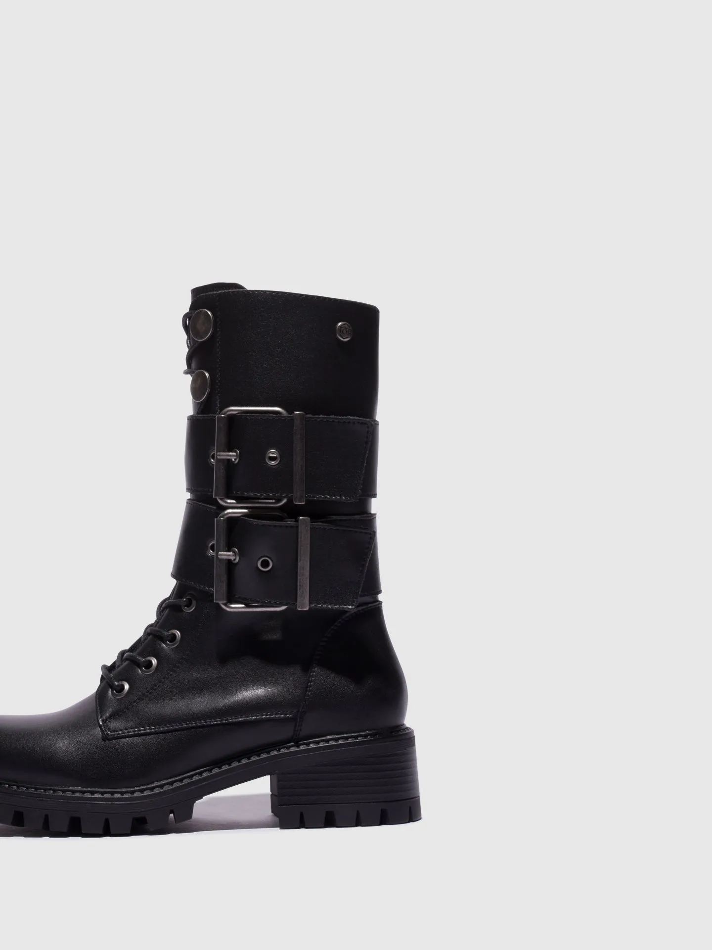 Black Buckle Boots