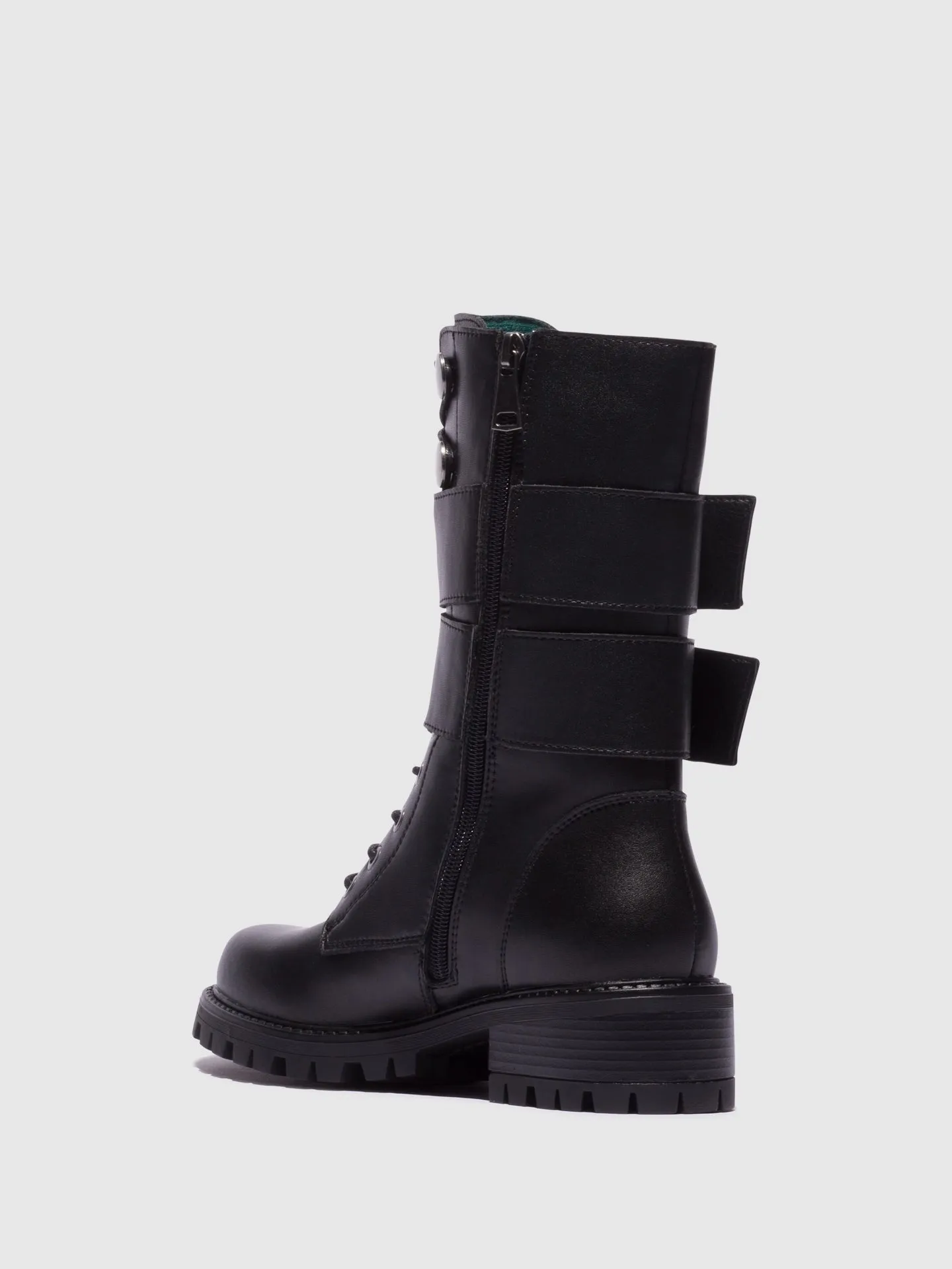 Black Buckle Boots