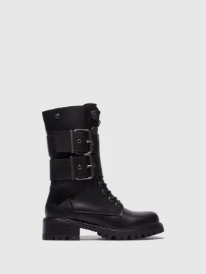 Black Buckle Boots