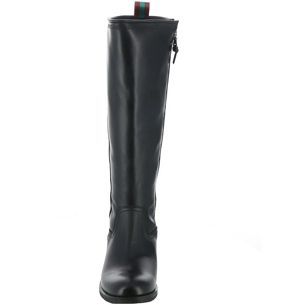 Bluma Womens Zipper Leather Knee-High Boots
