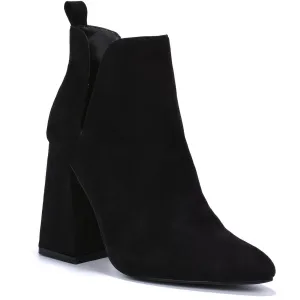 Blythe Womens Pointed Toe Pull On Ankle Boots
