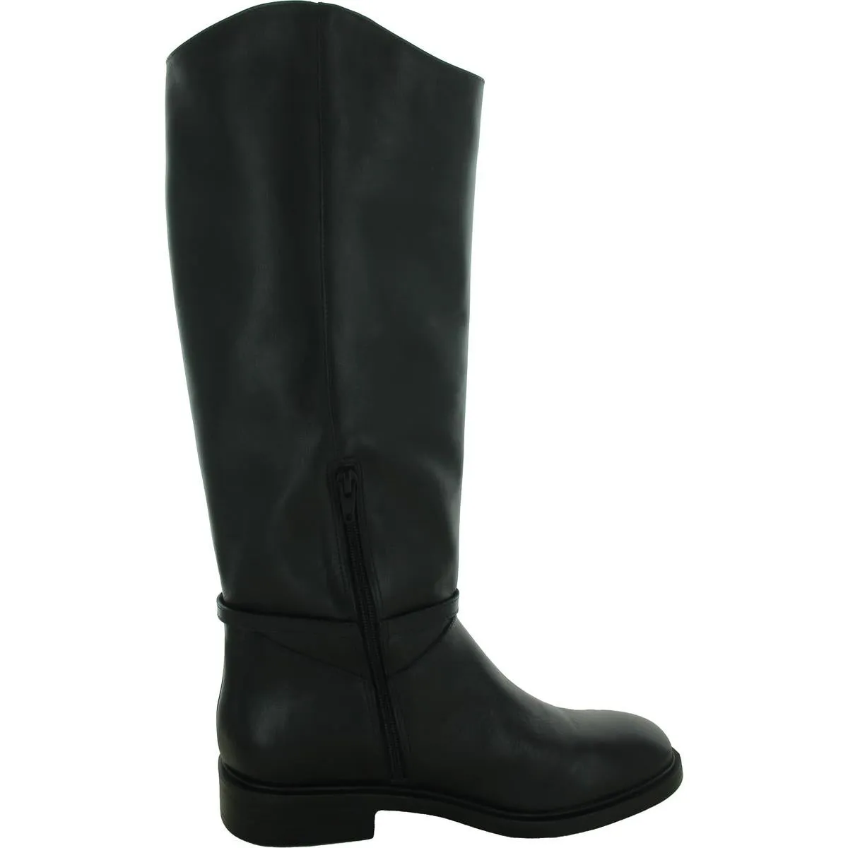 Bota Salto Baixo Womens Buckle Manmade Knee-High Boots