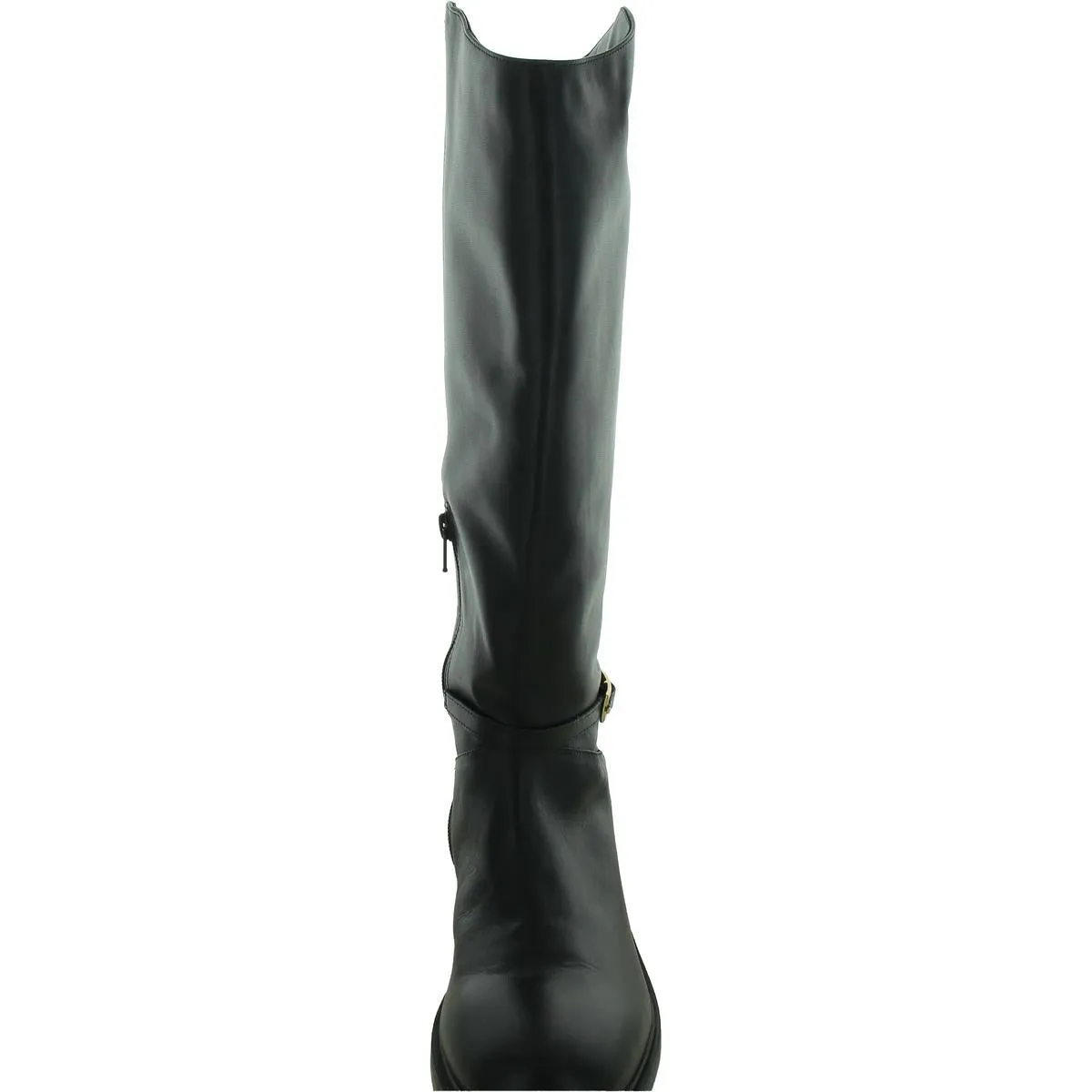 Bota Salto Baixo Womens Buckle Manmade Knee-High Boots