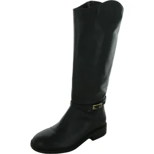 Bota Salto Baixo Womens Buckle Manmade Knee-High Boots