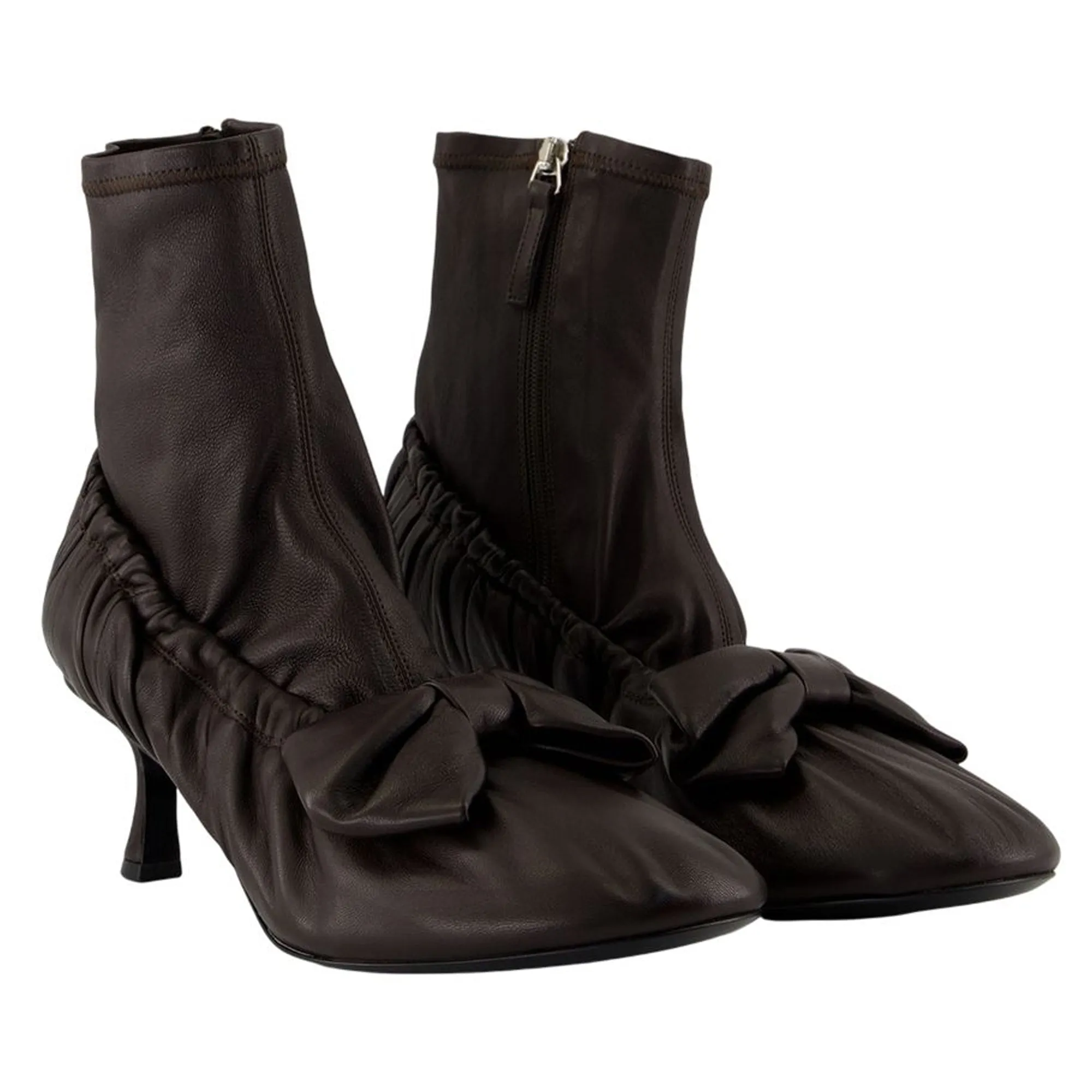 Bow boots - Acne Studios - Leather - Brown