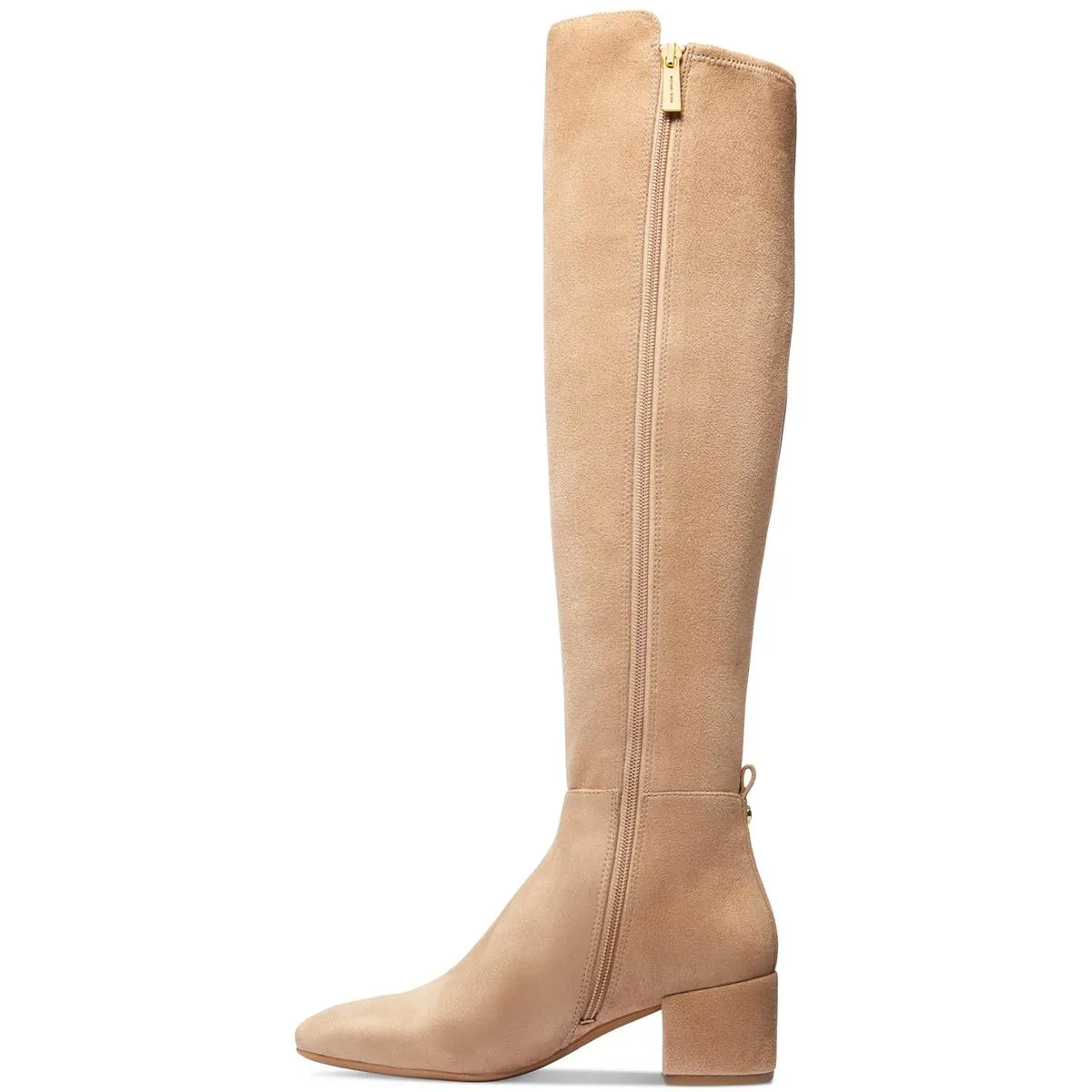 BRADEN MID BOOT Womens Faux Suede Almond Toe Knee-High Boots