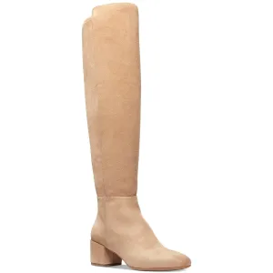 BRADEN MID BOOT Womens Faux Suede Almond Toe Knee-High Boots